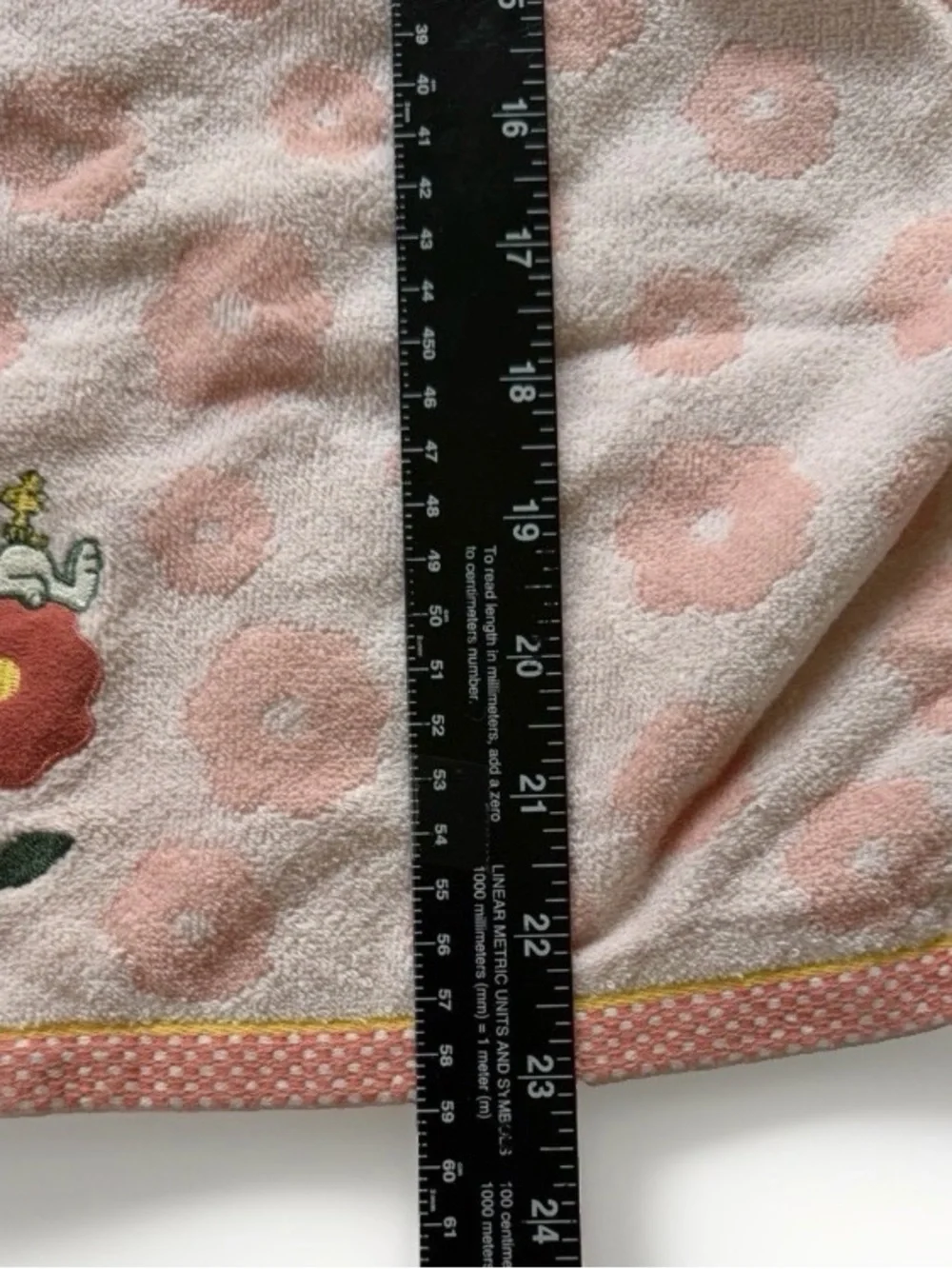 Snoopy Peanuts Hand Guest Towel Pink Floral Woodstock Cotton 16x23 Decor Whimsy